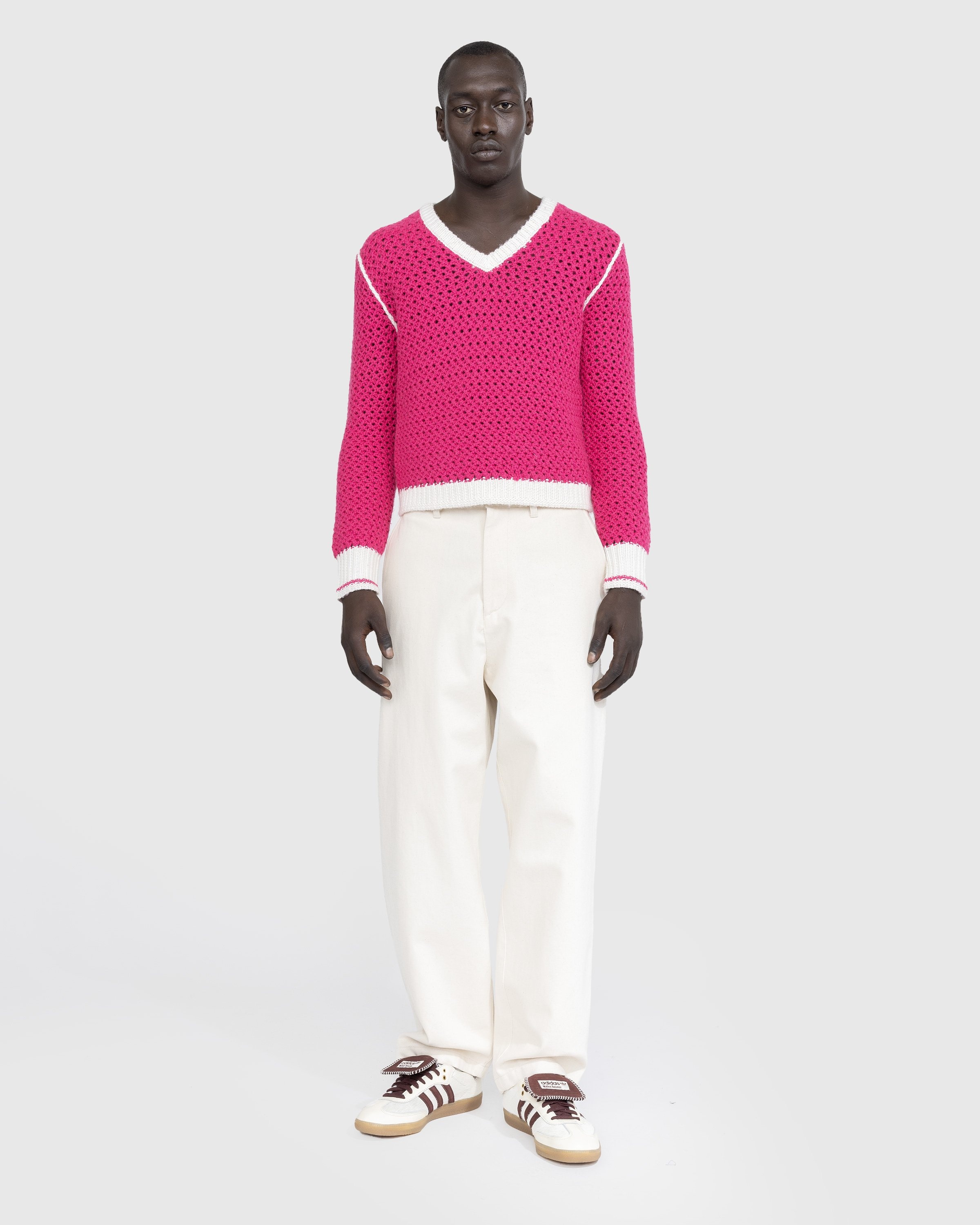 Adidas pink store sweater mens